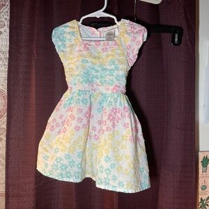 Charming Floral Kids Dress in Pink, Yellow, and Blue